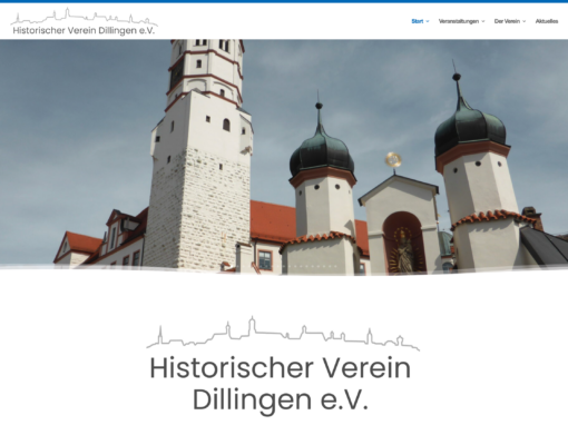Webseite und Logo für Historischen Verein Dillingen e.V.