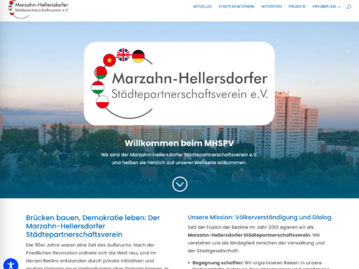 Webseite für den Marzahn-Hellersdorfer Städtepartnerschaftsverein e.V.